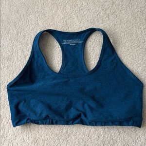 Beyond Yoga spacedye Deep Blue Racerback Sports Bra
